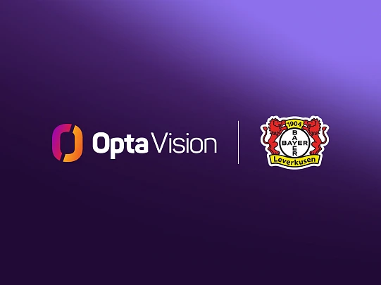 Opta Vision and Bayer 04 Leverkusen partnership graphic